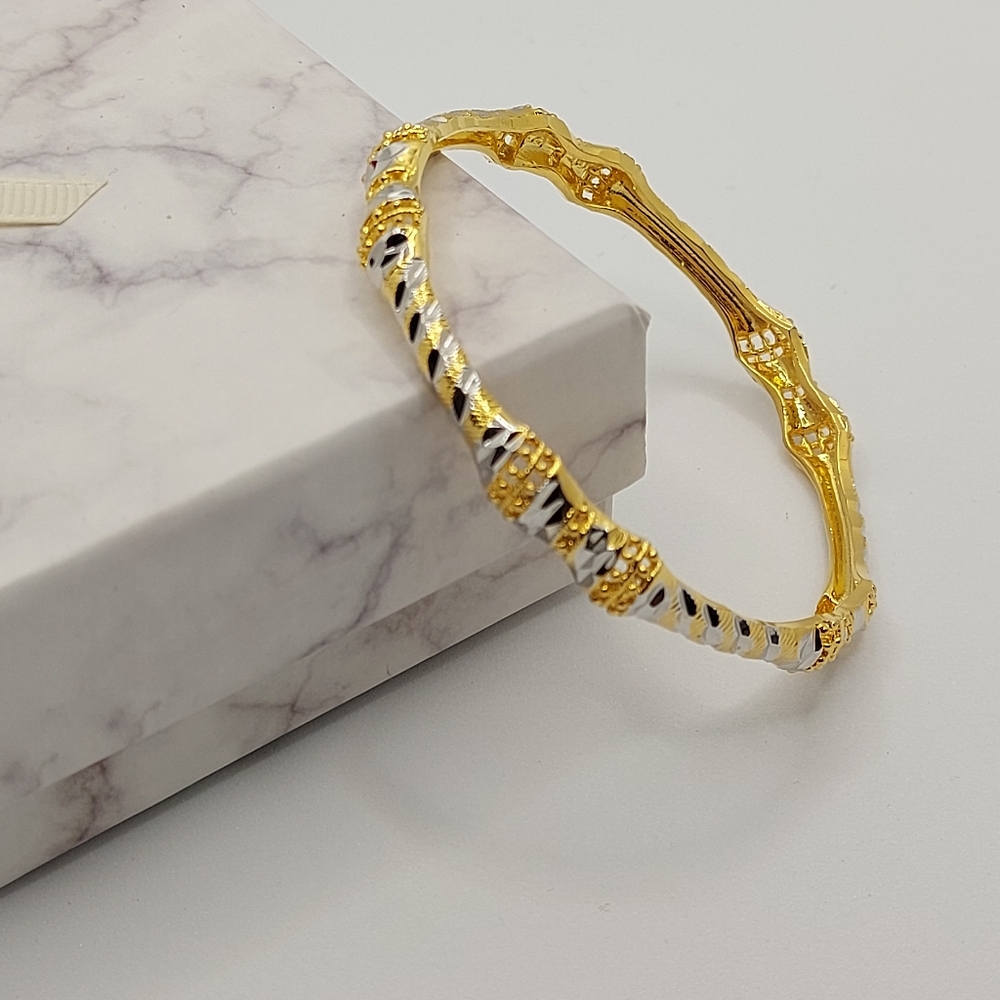 Two Tone Gold Plated Bangle